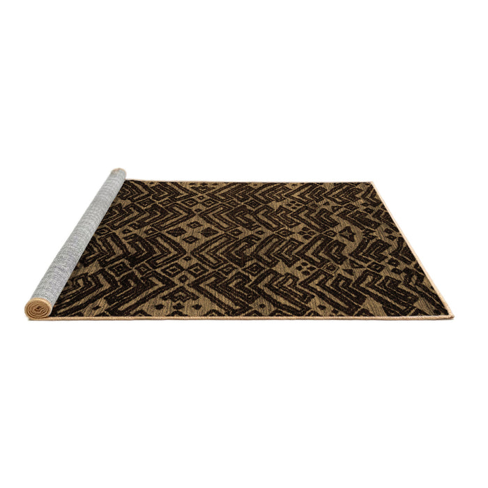 Sideview of Machine Washable Oriental Brown Modern Rug, wshabs4773brn