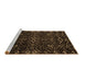 Sideview of Machine Washable Oriental Brown Modern Rug, wshabs4773brn