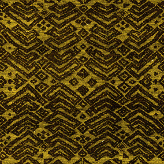 Machine Washable Oriental Yellow Modern Rug, wshabs4773yw