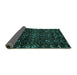 Sideview of Oriental Turquoise Modern Rug, abs4773turq