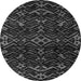 Round Oriental Gray Modern Rug, abs4773gry