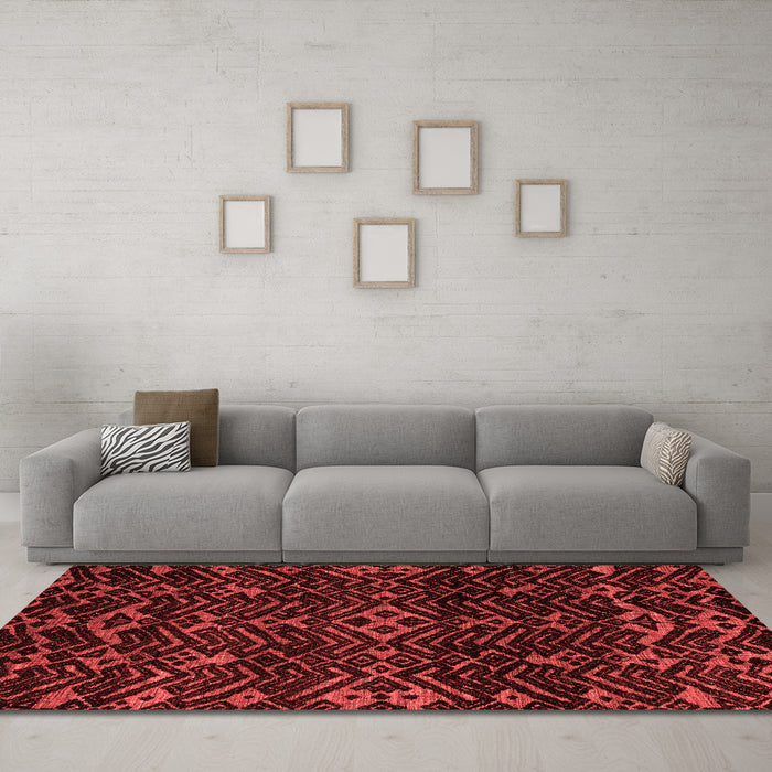 Modern Red Washable Rugs