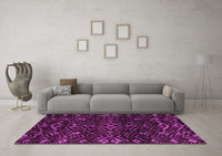 Machine Washable Oriental Pink Modern Rug, wshabs4773pnk