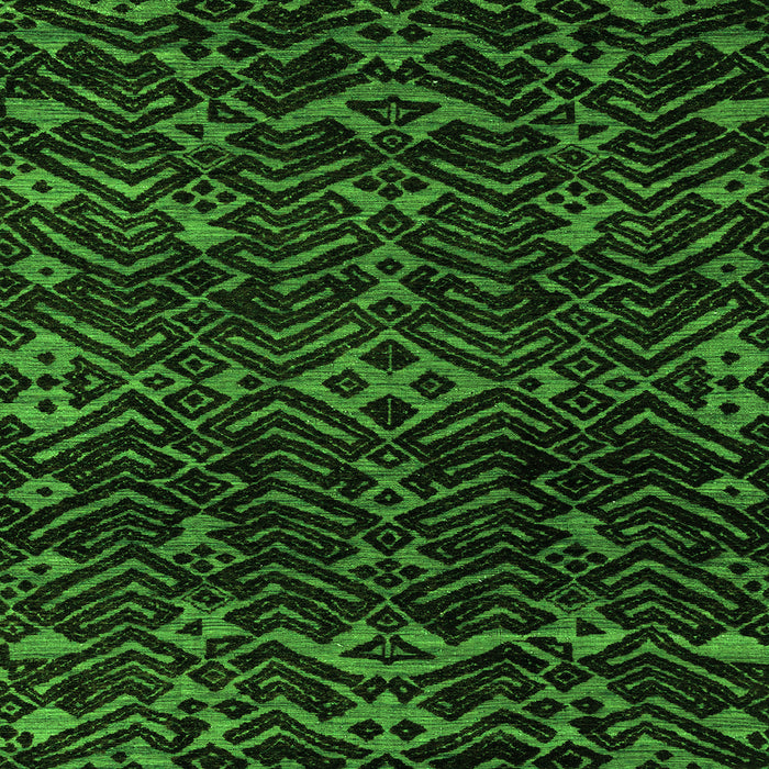 Square Oriental Green Modern Rug, abs4773grn