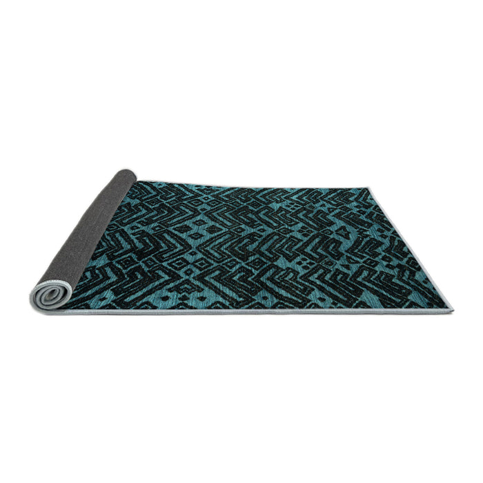 Sideview of Oriental Light Blue Modern Rug, abs4773lblu