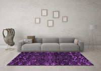 Machine Washable Oriental Purple Modern Rug, wshabs4773pur