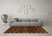 Machine Washable Oriental Orange Modern Area Rugs in a Living Room, wshabs4773org