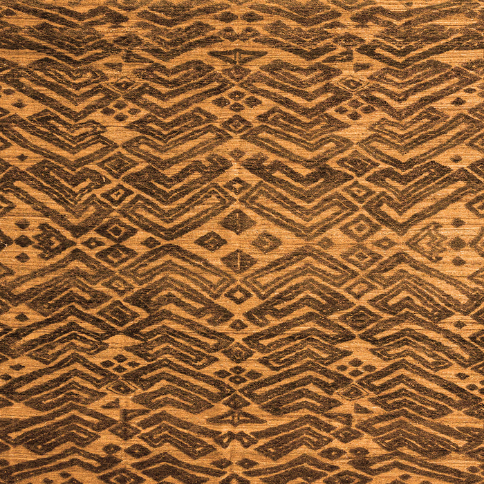 Square Machine Washable Abstract Orange Modern Area Rugs, wshabs4774org