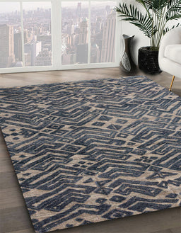 Machine Washable Abstract Rosy Pink Rug in a Family Room, wshabs4774