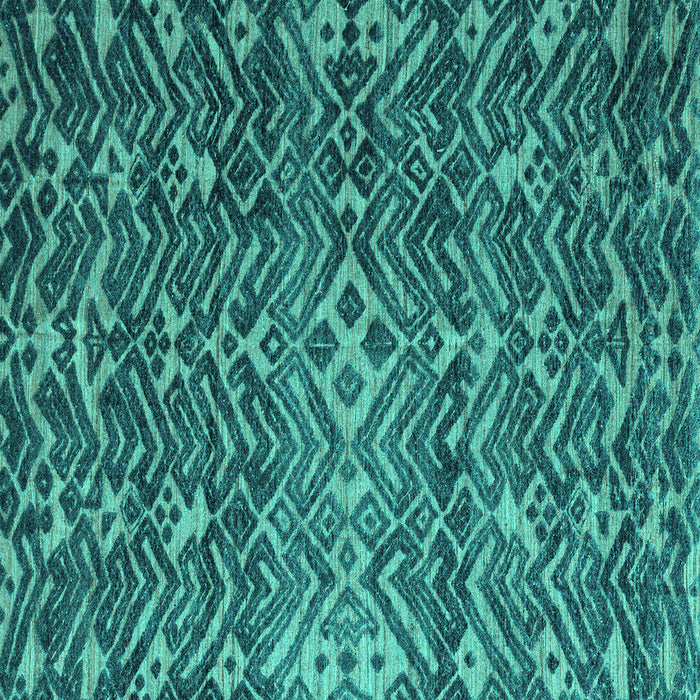 Square Abstract Turquoise Modern Rug, abs4774turq