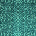 Square Abstract Turquoise Modern Rug, abs4774turq