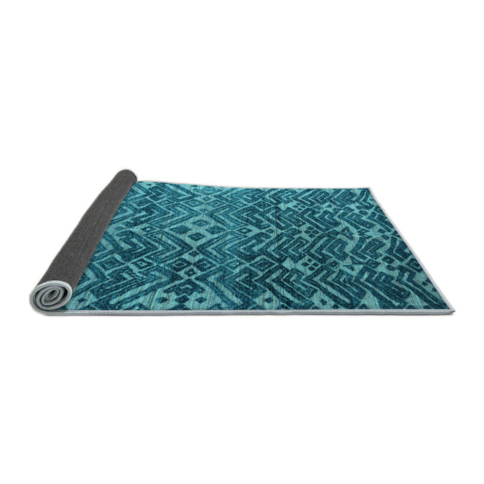 Sideview of Abstract Light Blue Modern Rug, abs4774lblu