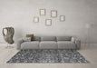 Machine Washable Abstract Gray Modern Rug in a Living Room,, wshabs4774gry