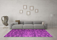 Machine Washable Abstract Pink Modern Rug, wshabs4774pnk