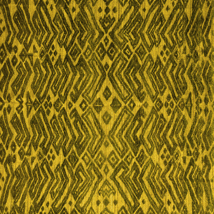 Square Machine Washable Abstract Yellow Modern Rug, wshabs4774yw