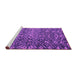 Sideview of Machine Washable Abstract Purple Modern Area Rugs, wshabs4774pur