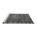 Sideview of Machine Washable Abstract Gray Modern Rug, wshabs4774gry