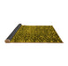 Sideview of Abstract Yellow Modern Rug, abs4774yw