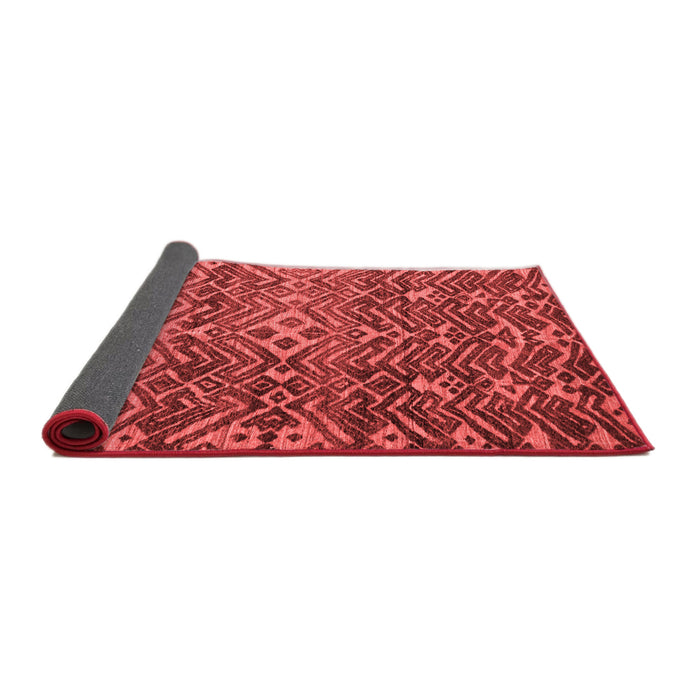 Abstract Red Modern Area Rugs
