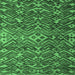 Square Abstract Emerald Green Modern Rug, abs4774emgrn