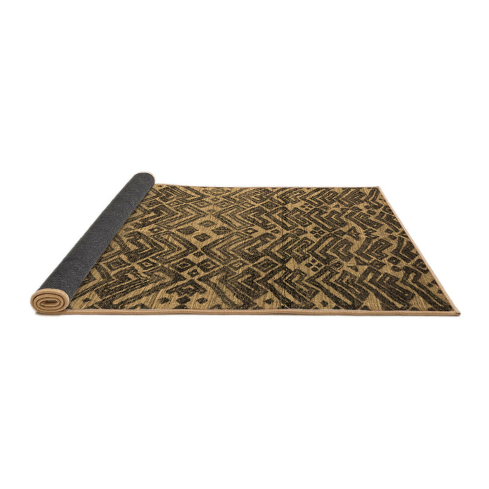 Sideview of Abstract Brown Modern Rug, abs4774brn