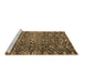 Sideview of Machine Washable Abstract Brown Modern Rug, wshabs4774brn