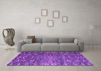 Machine Washable Abstract Purple Modern Rug, wshabs4774pur