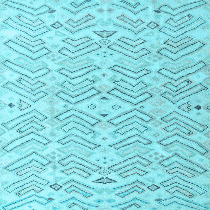 Square Solid Light Blue Modern Rug, abs4775lblu