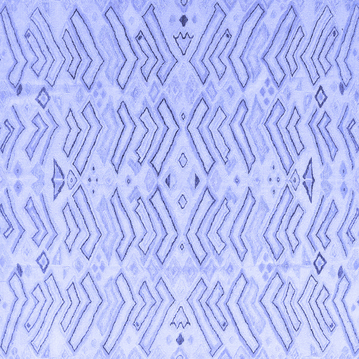 Square Solid Blue Modern Rug, abs4775blu