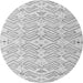 Round Solid Gray Modern Rug, abs4775gry