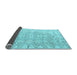 Sideview of Solid Light Blue Modern Rug, abs4775lblu