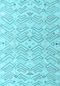 Solid Light Blue Modern Rug, abs4775lblu