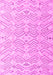 Machine Washable Solid Pink Modern Rug, wshabs4775pnk