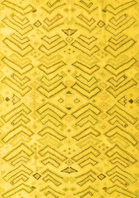 Solid Yellow Modern Rug, abs4775yw