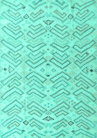 Solid Turquoise Modern Rug, abs4775turq