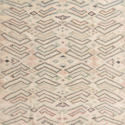 Square Machine Washable Abstract Desert Sand Beige Rug, wshabs4775