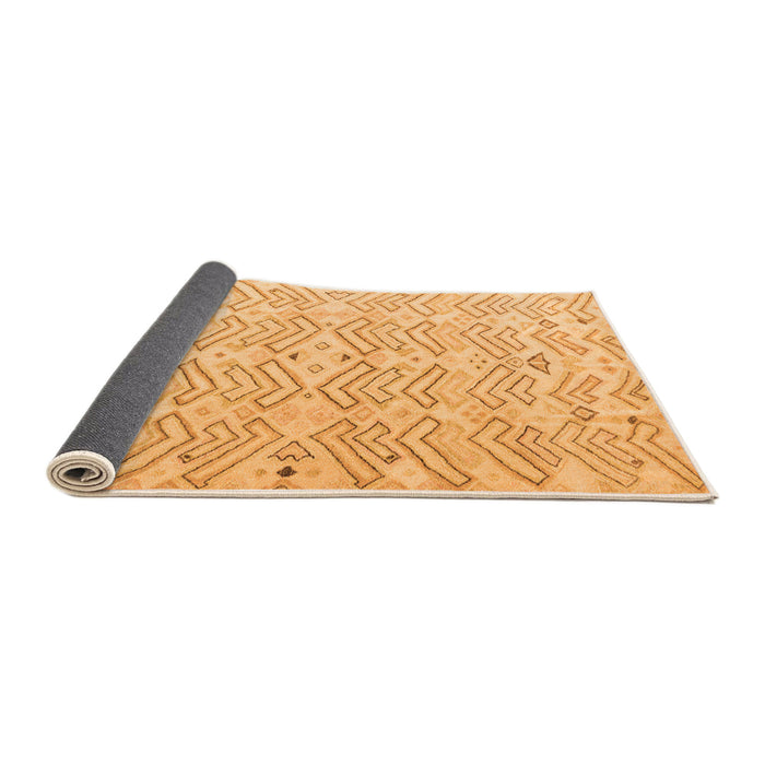 Sideview of Solid Orange Modern Rug, abs4775org