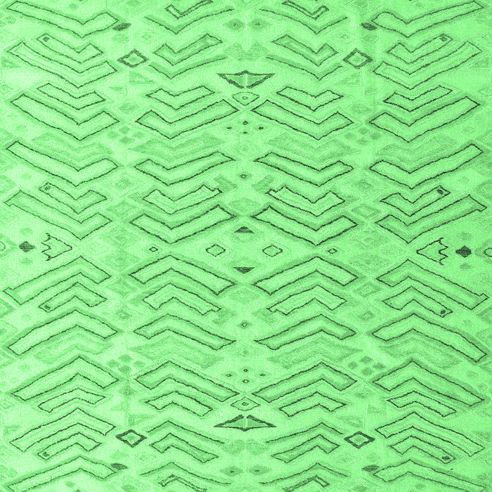 Square Solid Emerald Green Modern Rug, abs4775emgrn