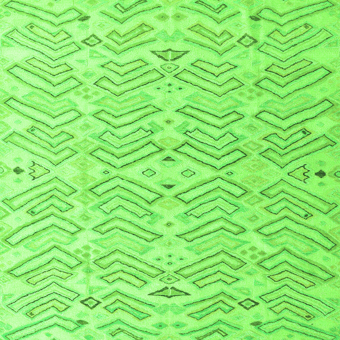 Square Solid Green Modern Rug, abs4775grn