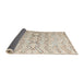 Sideview of Abstract Camel Brown Solid Rug, abs4776