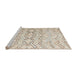 Sideview of Machine Washable Abstract Camel Brown Rug, wshabs4776