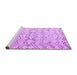 Sideview of Machine Washable Solid Purple Modern Area Rugs, wshabs4776pur