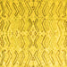 Square Solid Yellow Modern Rug, abs4776yw