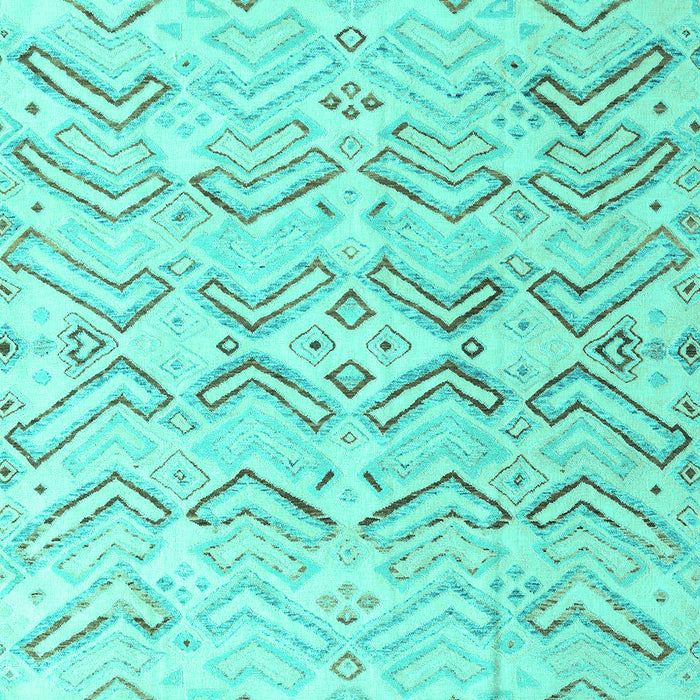 Machine Washable Solid Turquoise Modern Area Rugs, wshabs4776turq