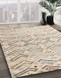 Abstract Camel Brown Solid Rug, abs4776