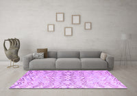 Machine Washable Solid Purple Modern Rug, wshabs4776pur