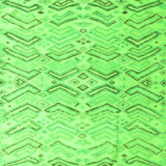 Square Solid Green Modern Rug, abs4776grn