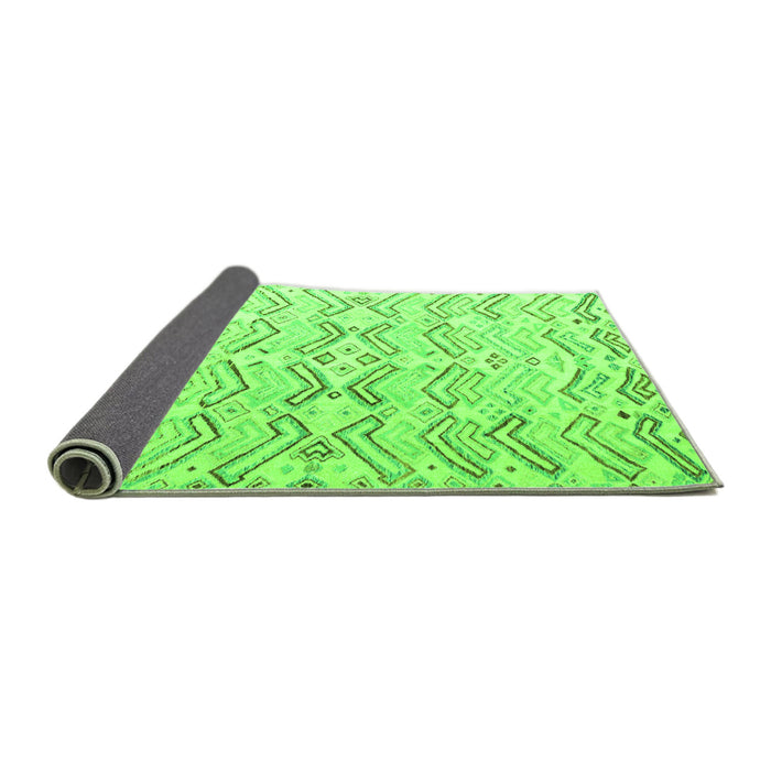 Sideview of Solid Green Modern Rug, abs4776grn