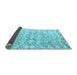 Sideview of Solid Light Blue Modern Rug, abs4776lblu