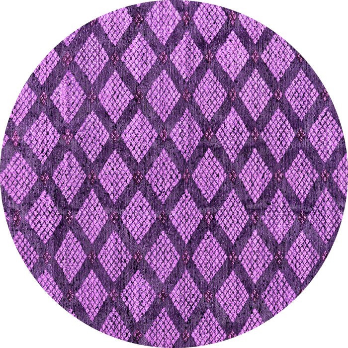Round Machine Washable Abstract Purple Modern Area Rugs, wshabs4777pur